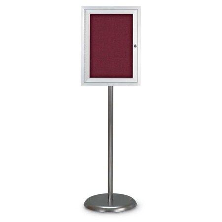 United Visual Products Corkboard, Double Door, Radius Frame, 48x36", White/Black Rubber UV7003-WHITE-RUBBER